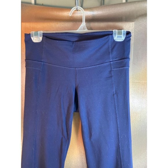 ATHLETA Activewear Athletics Leggings Low Rise Pull on Navy Blue Size S. Box S1 - Picture 3 of 5